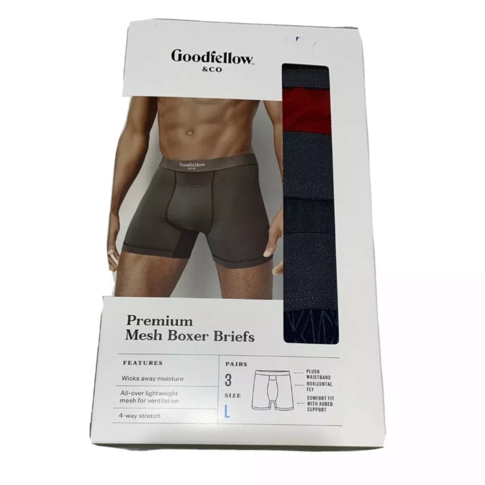 Mesh 3 Pk Boxer Briefs Goodfellow & Co L 36/38